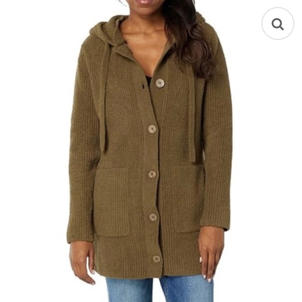 NEW!!  Barefoot Dreams Cozy Hooded Long Cardigan